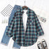 Casual Women's Flannel Plaid Shirt - Autumn Collection
