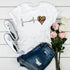 90s Leopard Heartbeat Graphic T-Shirt for Women