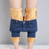 High Waist Thermal Denim Jeans for Women