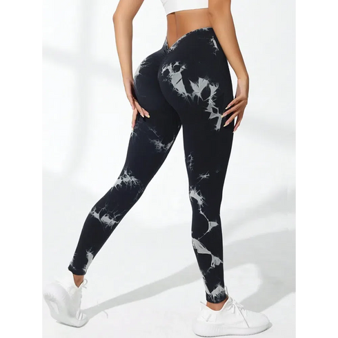 Seamless V-Buttocks Tie Dye Leggings