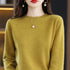 100% Pure Wool Cashmere O-Neck Pullover Sweater