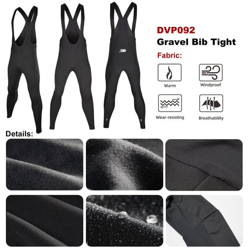 DAREVIE Men's Thermal Cycling Bib Tights