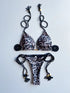Leopard Print Bikini Set - Women's Swimwear