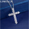 925 Sterling Silver Cross CZ Pendant Necklace