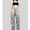 High Waist Drawstring Sports Pants for Women