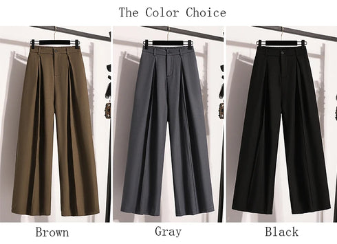 Plus Size Wide Leg Trousers for Women - Autumn 2024