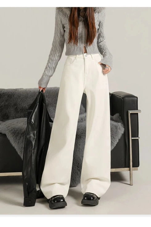 Y2K Flared Jeans in Warm White