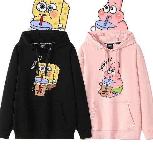 Anime Cartoon Print Hoodies for Women
