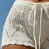 Hollow Drawstring Knitted Bikini Shorts