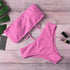 Strapless High Waist Bikini Set in Red