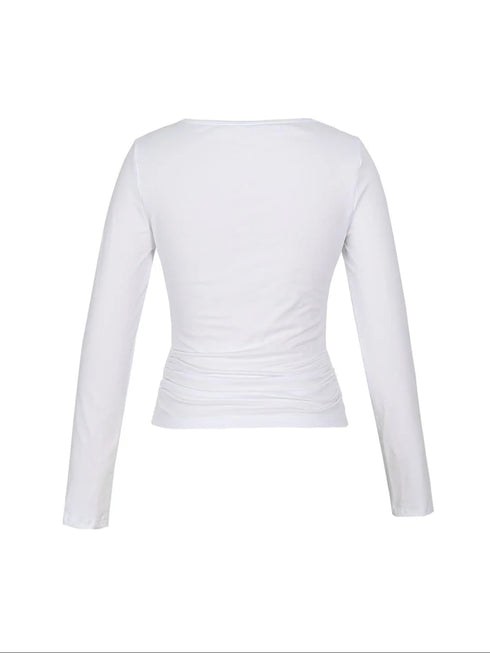 Hot Basic Square Neck Slim Women's Bottoming Clothing Casual Solid Long Sleeve Tops Versatile Fashion Multi-Color Blouse Gifts