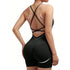 Criss Cross Backless Cami Sports Romper