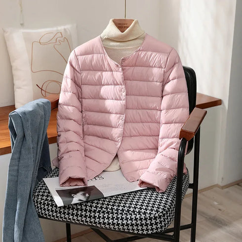 Women's Duck Down Puffer Jacket for Autumn & Winter