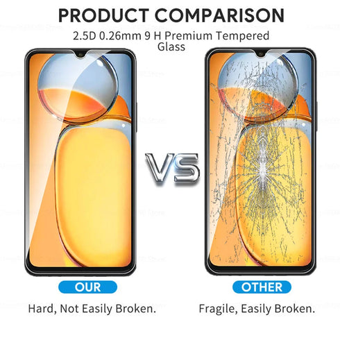 2PCS HD Tempered Glass Screen Protectors for Xiaomi Redmi 13C