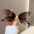 Diamond Butterfly Sunglasses with UV400 Protection