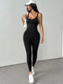 Black Backless Bodycon Jumpsuit for Women