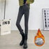 High Waist Thermal Denim Jeans for Women