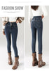 High Waist Fleece Lined Skinny Jeans for Women