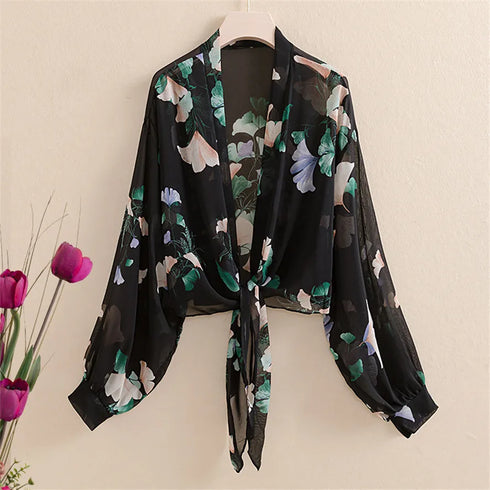 Women’s Summer Kimono Cardigan in Mesh Chiffon