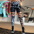 Leopard Stripe 3D Print Women's Push Up Fitness Leggings