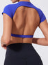 Ctenkevet Women's Yoga Crop Top with Back Detail
