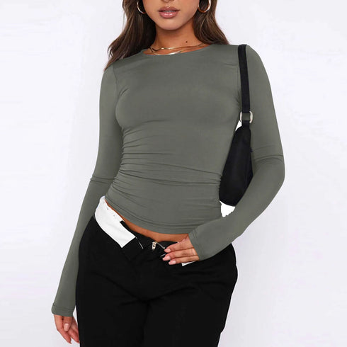 Slim Fit Long Sleeve T-Shirt for Women