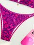 Purple Floral Print Bikini Set for Women