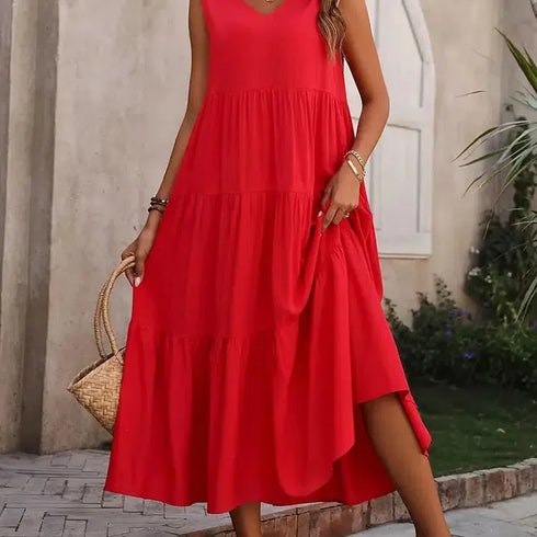 Elegant Yellow Summer Casual Dress for Women