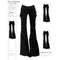 ZHIZOU Black Flare Trousers for Women