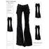 ZHIZOU Black Flare Trousers for Women