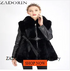Elegant Faux Fur Coat in Black and White for Women