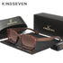 KINGSEVEN Wooden Cat Eye Sunglasses with Polarized UV400 Lenses