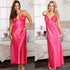 Elegant Spaghetti Strap Lace Satin Nightdress
