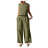 Women's Cotton Linen Sleeveless Top and Wide Leg Pants Set