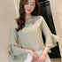 Ruffled Sleeve Chiffon Blouse for Women