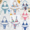 Floral Print Triangle Bikini Set with Brazilian Bottoms