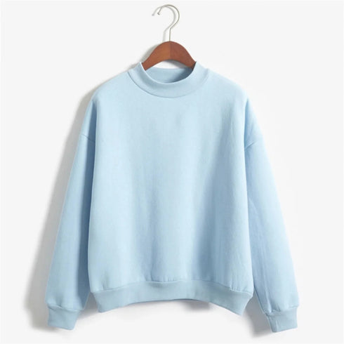 Women's Velvet Turtleneck Long Sleeve Sweatshirt