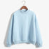 Women's Velvet Turtleneck Long Sleeve Sweatshirt