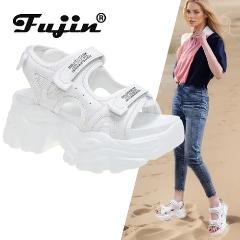 Fujin 8cm Platform Chunky Sandals for Women