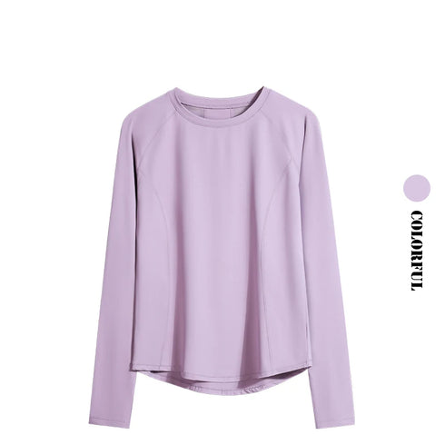 DRUR Women's Long Sleeve Quick Dry Sports Top