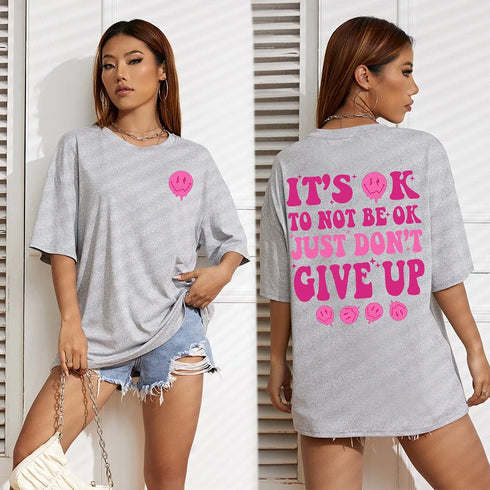 Women’s Casual Breathable T-Shirt with Inspirational Quote