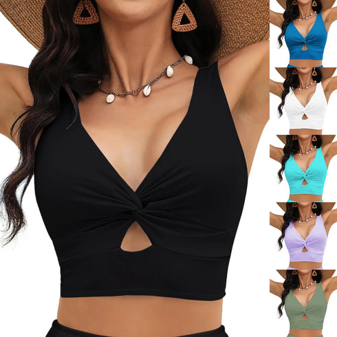 Women's Solid Colour Push Up Bikini Top