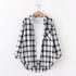 Plaid Flannel Shirt for Women - Casual Long Sleeve Top