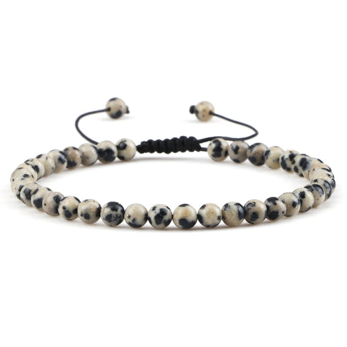 4MM Natural Stone Round Beads Bracelet