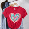 Oversized Brushstroke Heart Tee for Women