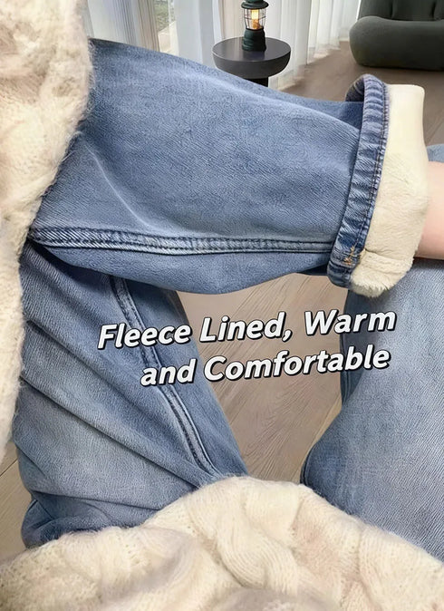 Women's High-Waisted Wide Leg Jeans