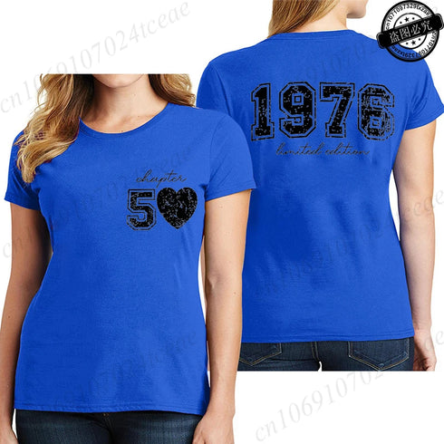 Women's Vintage 1976 O Neck Short Sleeve T-Shirt