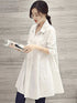 White Casual Oversized Blouses Women 2024 Autumn Korean Fashion Mid Length Winter Loose Long Sleeves Femal Blouses