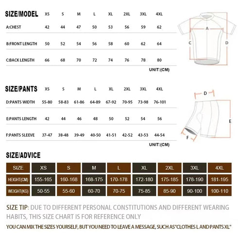 Raudax Men's Short Sleeve Cycling Jersey Set
