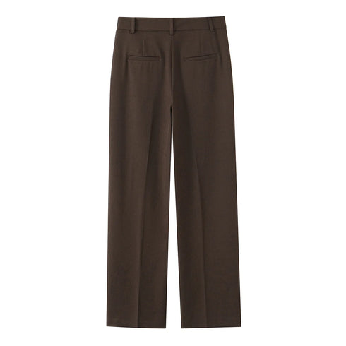 Elegant V-Neck Two-Piece Set with Wide-Leg Pants